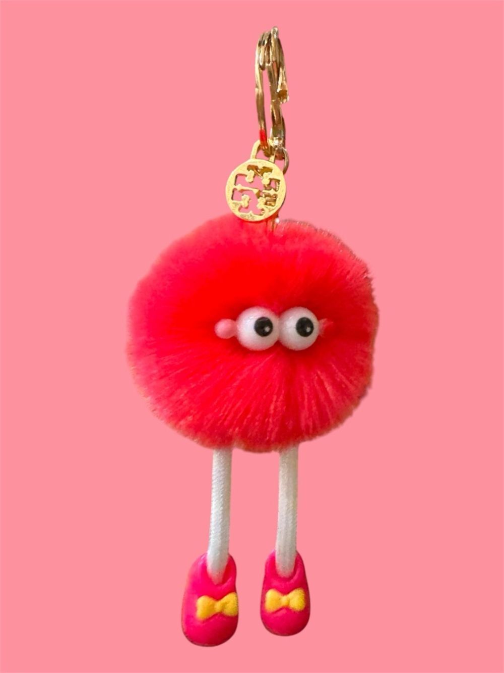 Tory Burch Keychain Bag Charm Royale Pom LuxeLoom Pom Pom